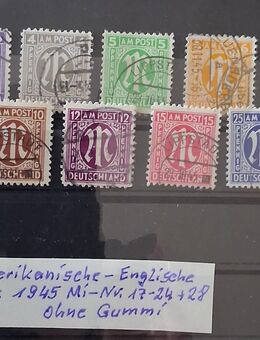 Amerikanische-Britische Zone 17-24 +28 gestempelt - Görlitz