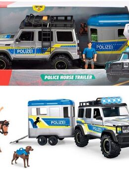 Dickie Toys Spielzeug-Auto Police Horse Trailer, mit Licht und Sound