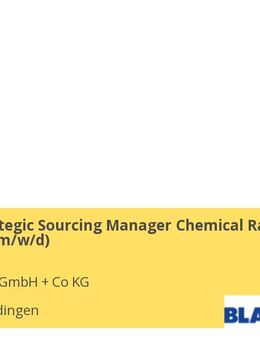 Senior Strategic Sourcing Manager Chemical Raw Materials (m/w/d) - Oberderdingen