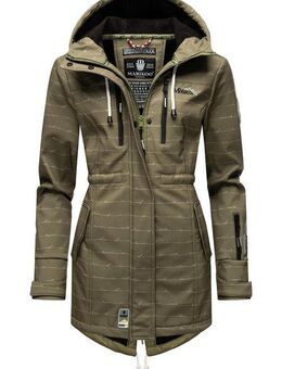 Marikoo Funktionsmantel Zimtzicke Wasserdichter Softshell Parka mit Kapuze
