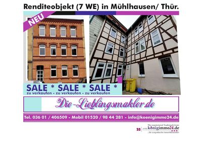 saniertes Mehrfamilienhaus (7 WE) mit Hof und Keller in innenstadtnaher Lage