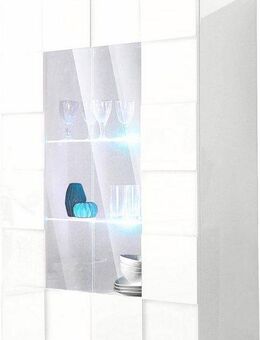 INOSIGN Vitrine Dama Höhe 166 cm, Breite 121 cm, Stauraumvitrine mit 2 Türen, Standvitrine - Front in 3D-Optik, viel Stauraum, verschiedene Farben