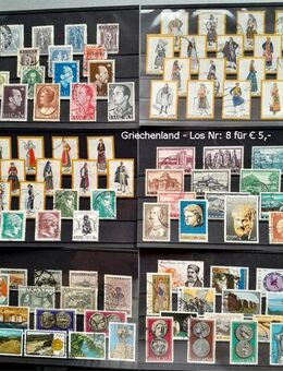Gute Briefmarken an Steckkarten , Israel,Griechenland, Schweiz - Bremen