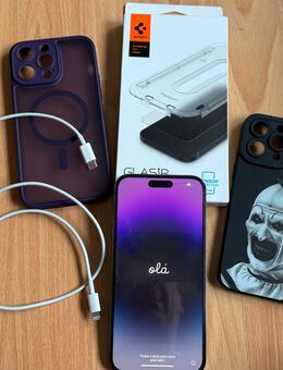 Apple iPhone 14 Pro Max - 128GB - Dunkellila (Ohne Simlock) mit Zubehör - Mainz