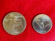 Zwei Silbermünzen 10 Dollar + 5 Dollar Olympiade Montreal 1976 Kanada - Mannheim