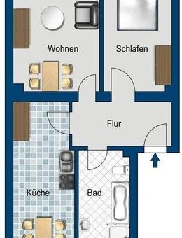 Leipzig Leutzsch- frisch sanierte 2 Zimmer Dachgeschoss Wohnung - Leipzig