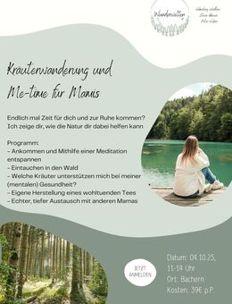 Kräuterwanderung und Me-time für Mamis - Friedberg