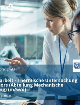 Abschlussarbeit - Thermische Untersuchung eines Sensors (Abteilung Mechanische Entwicklung) (m/w/d) - Unterschleißheim