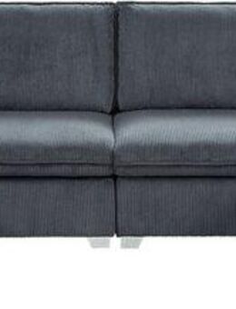 ATLANTIC home collection Wohnlandschaft, modularer 4-Sitzer mit 2 Hockern, weicher Cordbezug