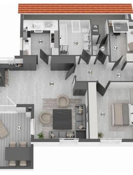 Großzügige Dachgeschosswohnung in guter Lage von Oberkoche - Oberkochen