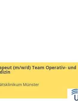 Physiotherapeut (gn*) Team Operativ- und Intensivmedizin - Münster