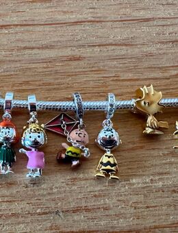 Tolle Peanuts Silber Charms Woodstock, Charlie Brown etc. alle aus 925 Silber für ein Pandoraband - Vechelde