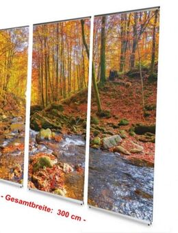 Bestattungsbedarf: L-Banner Display-Set "Bach im Herbstwald" - 300 x 200 cm - hochwertige Dekoration für Bestattung, Trauerhalle, Bestatter - Wilhelmshaven Zentrum