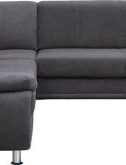TRENDMANUFAKTUR Ecksofa Rondo wahlweise mit Schlaffunktion, bequeme Armlehnen, Bestseller, L-Form, wahlweise mit Federkern bestellbar, Füße chromfarben