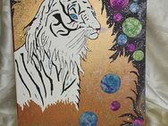 Kunst,Weißer Tiger, Leinwand,Bild,Art, - Velbert