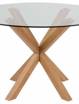 ACTONA GROUP Esstisch Glas Esstisch Heaven, TOPSELLER! Runder Esstisch, belastbar bis 100 kg (Esstisch, OTTOs Choice), Gehärtetem Klarglas, Robustes Gestell, Platz für Familie & Freunde