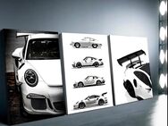 3er Set Porsche Sportwagen Auto Poster Leinwand Wandbild - Schweinfurt