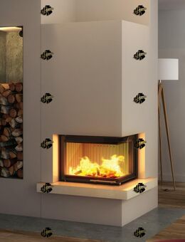 Kaminbausatz 🟡 IMPERIAL MEDIUM b Smart 2PXTh 7KW Kamin Panorama L-Kamin L-Form Ofen Neu Hajduk LDF-Kamine - Strausberg