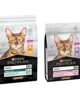 10 kg PURINA PRO PLAN + 3 kg Adult Delicate Digestion Truthahn gratis! - Adult Renal Plus reich an Huhn