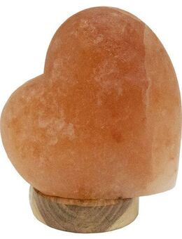 GLOBO LIGHTING Salzkristall-Tischlampe STONE, ohne Leuchtmittel, Salzstein, Dekolampe, Dekoleuchte, Herzform, Valentinslampe