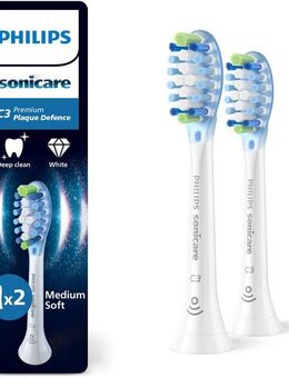 Philips Sonicare Aufsteckbürsten C3 Premium Plaque Defence, für extra gründliche Plaque-Entfernung, für jedes Sonicare Handstück