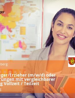 Kinderpfleger/Erzieher (m/w/d) oder Qualifizierungen mit vergleichbarer Ausbildung Vollzeit / Teilzeit - Wartenberg (Bayern)