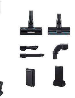 Samsung Akku-Handstaubsauger BESPOKE AI Jet Ultra Akku + CompleteClean, VS90F40EEK/WD, 1050 W, beutellos