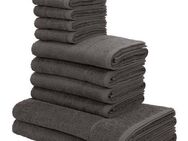 my home Handtuch Set Sanremo, Duschtücher, Handtücher, Gästetücher, Seiftücher, Frottier (Set, 12-St), Handtücher mit Bordüre, einfarbiges Handtuch-Set aus 100% Baumwolle