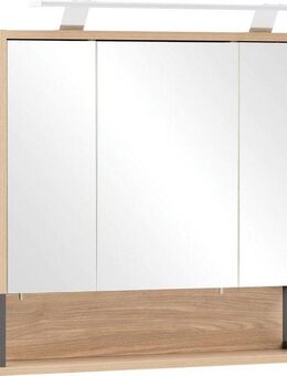 Schildmeyer Spiegelschrank Limone Breite 70 cm, 3-türig, LED-Beleuchtung, Schalter-/Steckdosenbox