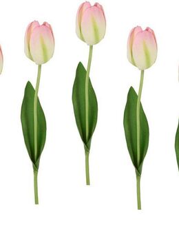 Kunstblume Real Touch Tulpen, I.GE.A., Höhe 67 cm, 5er Set künstliche Tulpenknospen, Kunstblumen, Stielblume