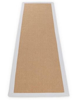 carpetfine Läufer Sisal, rechteckig, Höhe: 5 mm, mit farbiger Bordüre, Anti Rutsch Rückseite