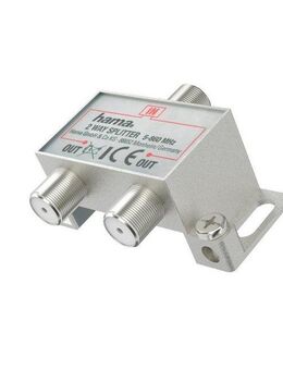 Hama SAT-Verteiler Breitband Kabelverteiler, Antennenverteiler zweifach