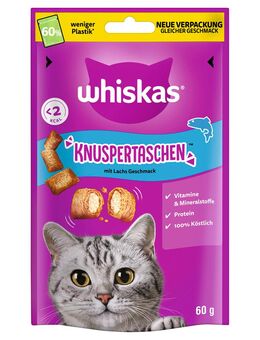 Whiskas Knuspertaschen - Sparpaket: Lachs 6 x 60 g