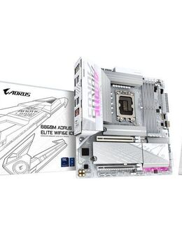 Gigabyte B860M AORUS ELITE WF6E ICE Mainboard - Intel Core Ultra CPUs, 12+1+2+1 Mainboard