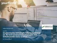 Studentische Hilfskraft / Werkstudent:in im Bereich erneuerbare Energien mit Schwerpunkt Data Science / Datenmanagement (m/w/d) - Düsseldorf