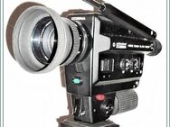 Komplettes SET: Eine COSINA Super 8 Kamera MAGIC SOUND + Filmleuchte 1000 + Dreibein-Stativ - Krummhörn