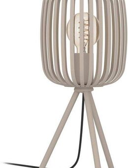 EGLO Tischleuchte Tischleuchte ROMAZZINA, exkl. E27, Stahl, Tischlampe, Ein-/Ausschalter, ohne Leuchtmittel, Stativ Nachtischlampe, 20x 20x43,5cm, Dreibein, Deko Schlafzimmer