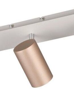 TRIO Leuchten Deckenstrahler MARLEY, GU10 Deckenspot 1-flammig, exkl 3x GU10 max 35W, Wandspot, Leuchtmittel wechselbar, warmweiß - kaltweiß, flexibel verstellbarer GU10 Deckenspot in coffee + warm grey, 48x9 cm