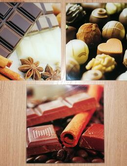 3 ArtLand Glasbilder Schokolade Pralinen Zimtstange Kaffeebohnen 20x20 - Schwalmtal (Nordrhein-Westfalen)