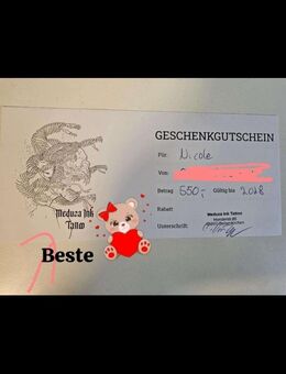 Tattoo Gutschein von Meduza♡ - Gelsenkirchen