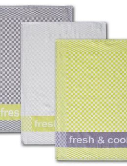 Dyckhoff Geschirrtuch Fresh & Cool, Maße je Tuch ca. 50x70 cm, (Set, 3-tlg), mit drei verschiedenen Motiven