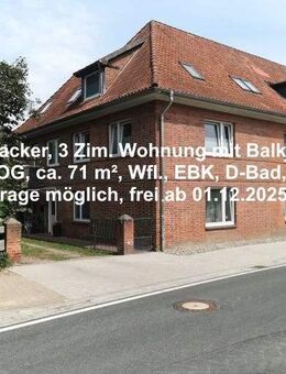 Hitzacker: 3 Zimmer-Whg. mit Balkon - Hitzacker (Elbe)