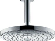 hansgrohe Regenduschkopf Raindance Select S, (Kopfbrause, Deckenanschluss), 24cm, 2 Strahlarten wassersparend 9 l/min mit Deckenanschluss, chrom