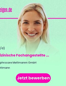 Medizinische Fachangestellte (m/w/d) für die diabetologische Schwerpunktpraxis am Standort Mettmann - Mettmann