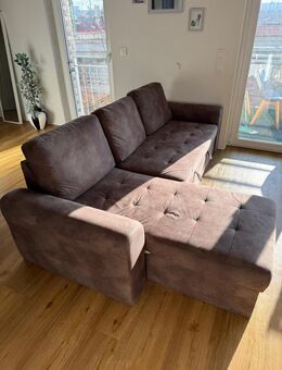 Ecksofa mit Schlaffunktion, 250×160 cm, braun (2020) - Frankfurt (Main)