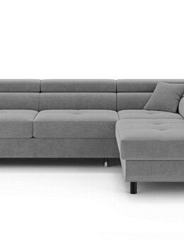 OTTO home Ecksofa AADEN Schlafsofa mit verstellbaren Kopfstützen, B/T/H: 254/199/90 cm, mit Bettfunktion und Bettkasten, Ottomane rechts/links bestellbar