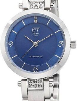 ETT Solaruhr Solar Drive ELS-12142-31M, (Set, 2-tlg., mit Bandkürzgerät), Armbanduhr, Damenuhr, Edelstahlarmband