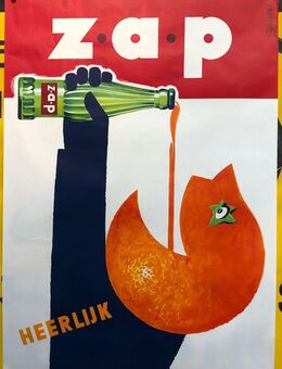 1950 Original Vintage Reklame Plakat Frans Mettes "Zap Heerlijk" - Köln