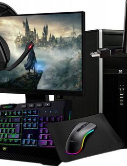 COMPUTER Dektop PC-Gamer-Set, 250 GB SSD, 4 GB, LCD Monitor 22 Zoll, WIFI Adapter, Headset, Maus & Tastatur WIN10 Intel komplett Set - Wuppertal