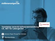 Teamleiter (w/m/d) Softwareentwicklung C#, .NET für Laborgeräte - Blankenfelde-Mahlow